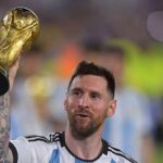 Lionel Messi leading Argentina at FIFA World Cup 2026 during his final World Cup appearance as defending champions.